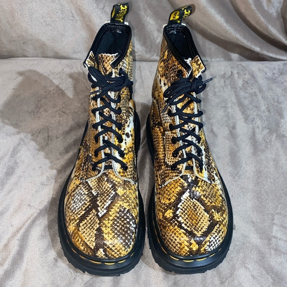 Doc Martens Snake Print Boots